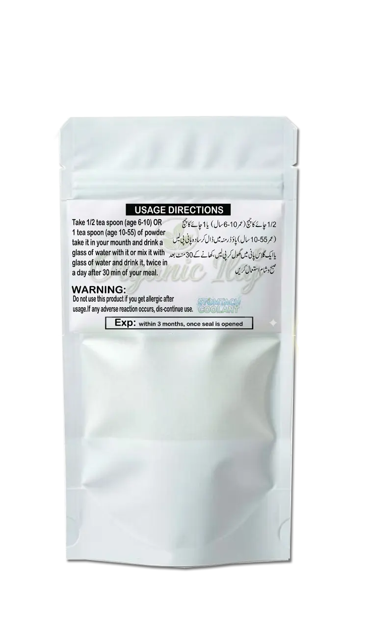 Herbal Stomach Coolant Powder – Natural Relief for Acidity, Gas & Stomach Heat (100g) organicilaj